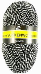 Noorse wol bruin-zwart-wit 6854